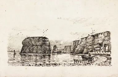 Marsden Rock and Grotto (fekete tinta papíron)
